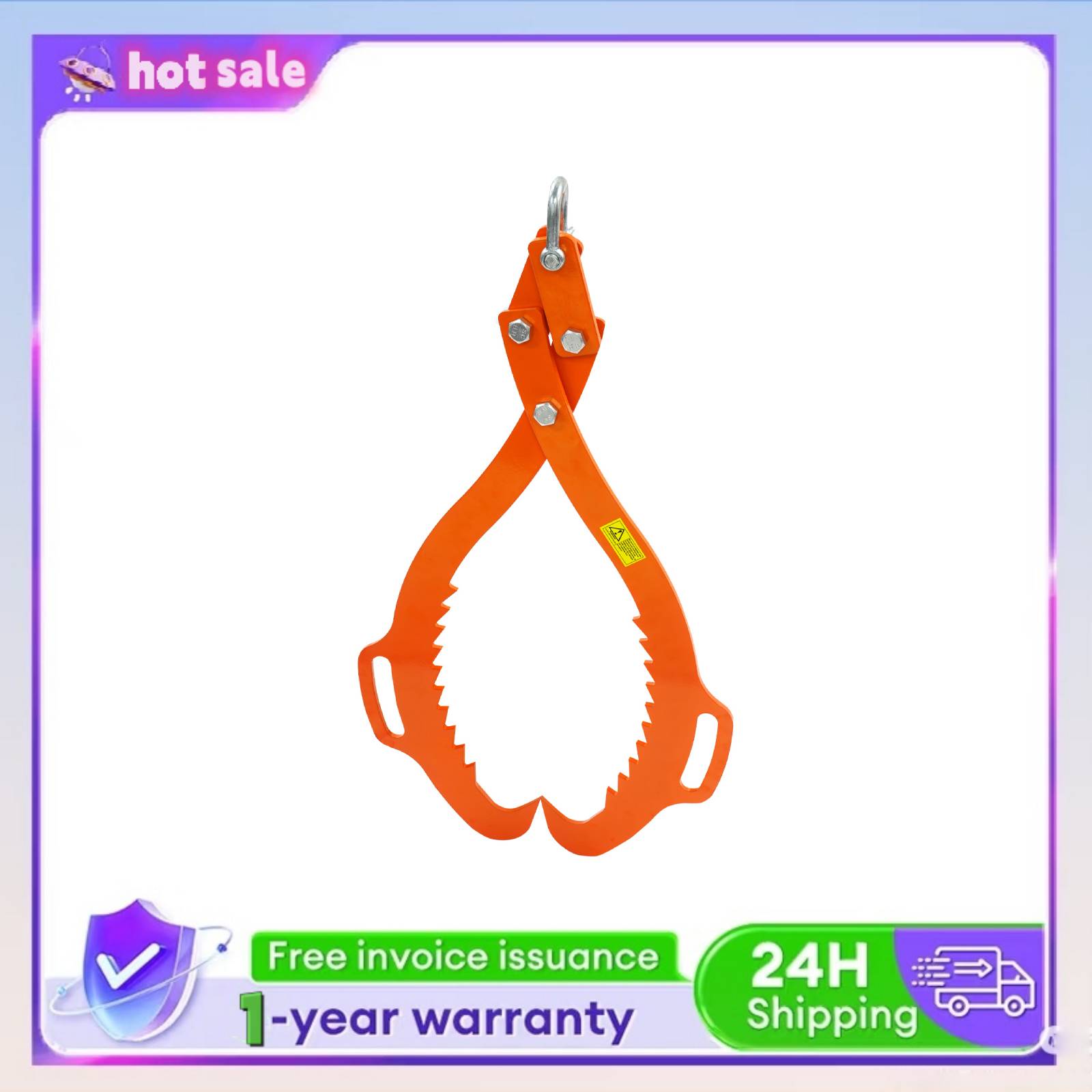 Heavy Equipment Loader - Claw Hook 84cm Opening Lifting Clamp