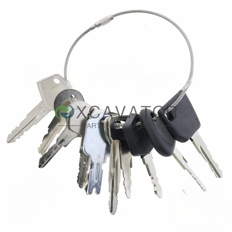 Heavy Equipment Key Set - 11 Keys Forklift Key Set for