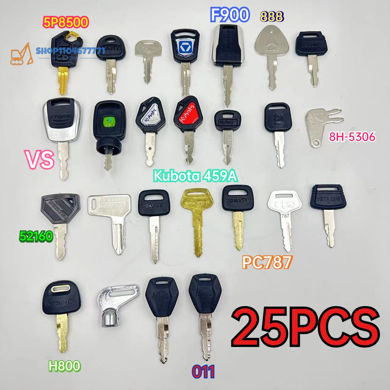 25pcs Excavator Keys for Cat f - Heavy Equipment Key Set 리뷰 및 가격