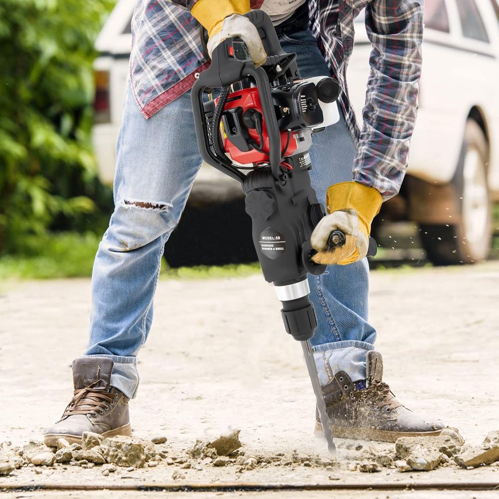 3-in-1 32.6CC Gas Hammer Drill - Concrete Breaker Demolition 리뷰 및 가격