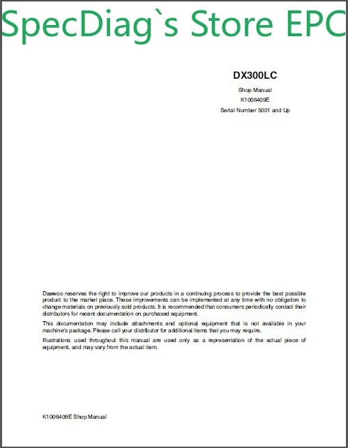 SpecDiag For Doosan Wirings Di - Wheel Loader 리뷰 및 가격