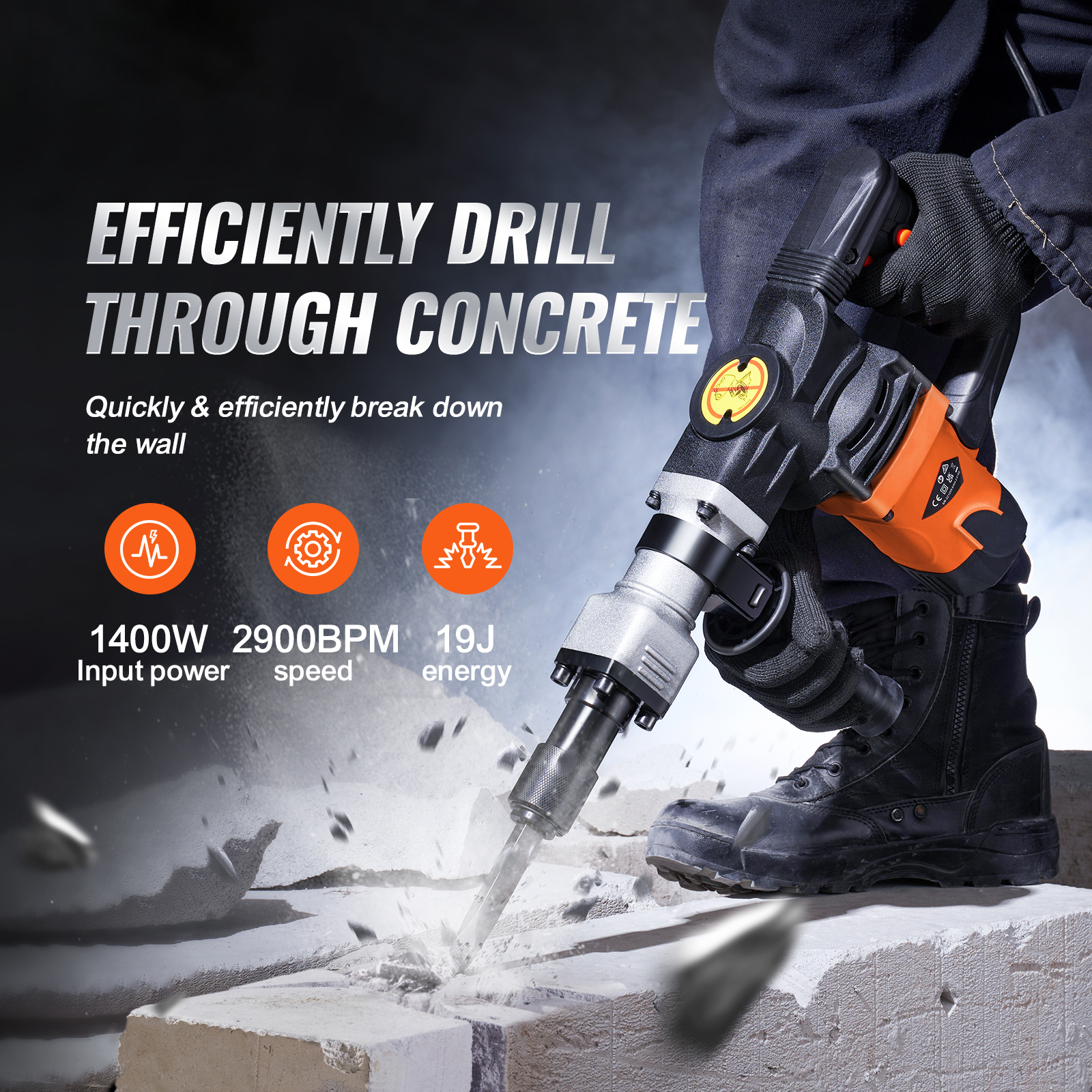 SucceBuy 1400W Demolition Jack - Concrete Breaker Demolition 리뷰 및 가격